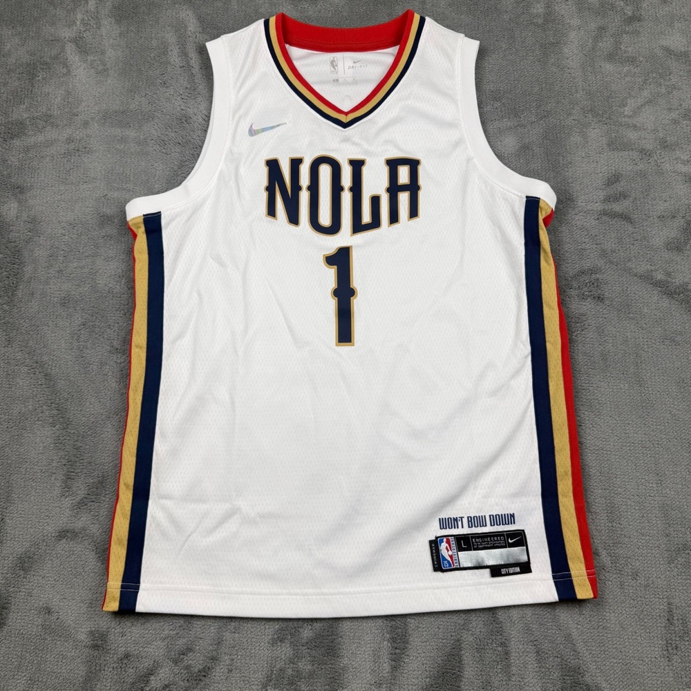 Nike Zion Williamson New Orleans Pelicans City Edition Jersey NBA 75th Youth L